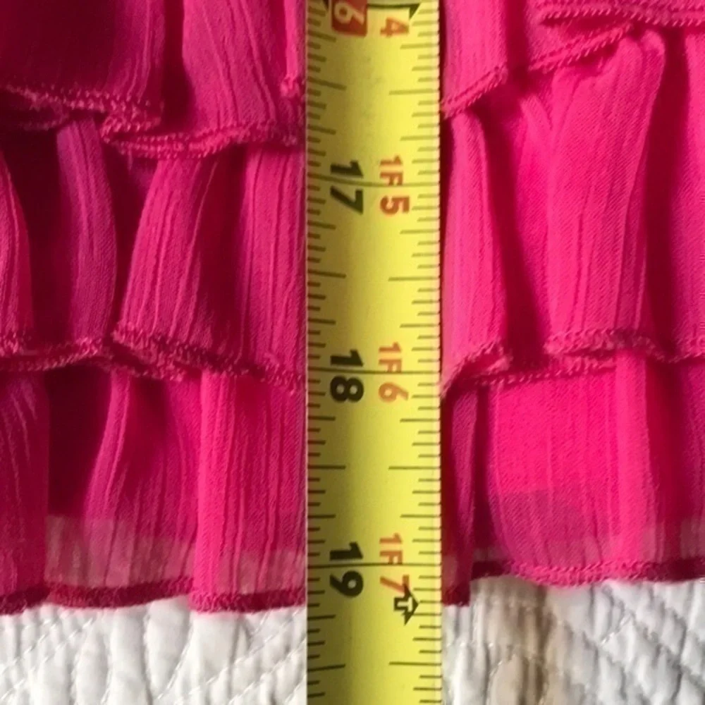 Tempted Girls Sequined Dress Size 4T Bright Pink Ruffled Bottom